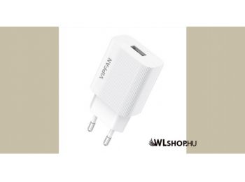 Vipfan hálózati töltő 2.4A 1xUSB-A E01 - Fehér