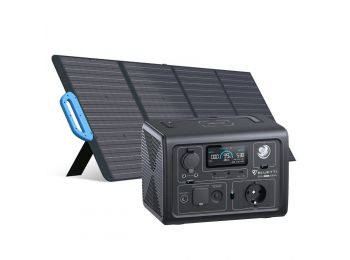 Bluetti EB3A hordozható erőmű (268 Wh/600W) + Bluetti PV200 200W napelem modul