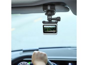 Autós akciókamera- és telefontartó napellenzőre