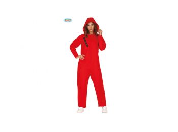 El Casa De Papel - Money Heist - A Nagy Pénzrablás halloween farsangi jelmez kiegészítő - piros overál (női)  (méret:M)