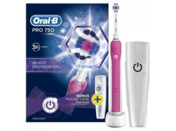 Oral-B PRO 750 3D White elektromos fogkefe utazótokkal - pi