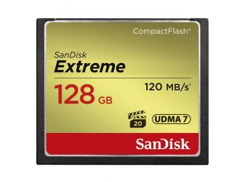 SanDisk Extreme CompactFlash™ 128GB memóriakártya (120 MB/s olvasási - 85 MB/s írási sebesség)...