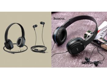 Hoco Enlighten fejhallgató és fülhallgatóval szett W24 - Kék