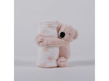 Rózsaszín Babapléd Plüssel (koala) 100x75 cm