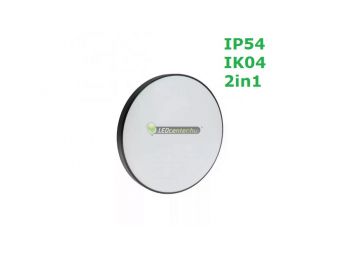 SpectrumLED NYMPHEA 24W IP54 IK04 ütésálló LED lámpa fekete/fehér gyűrűvel, melegfehér 2évG SLI031035WW_PW