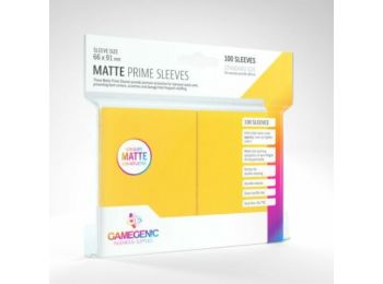 GameGenic Matte Prime Sleeves, sárga - 66x91mm (100 db/csom