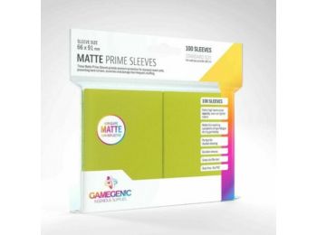 GameGenic Matte Prime Sleeves, lime - 66x91mm (100 db/csomag