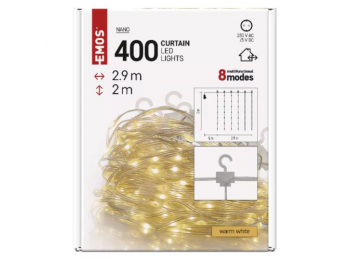 LED karácsonyi drop fényfüzér – fényfüggöny, 2,9x2 