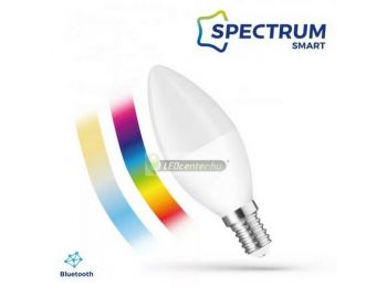 SpectrumLED Easy Smart 4,9W szabályozható, CCT, RGBW, bluetooth okos E14 LED gyertya izzó WOJ14629