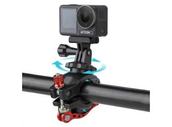 Akciókamera univerzális biciklis/motoros rögzítő (360 fokos, 19-35 mm)