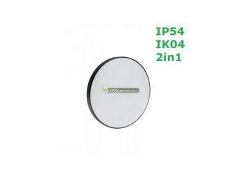 SpectrumLED NYMPHEA 18W IP54 IK04 ütésálló LED lámpa fekete/fehér gyűrűvel, hidegfehér 2évG SLI031034CW_PW