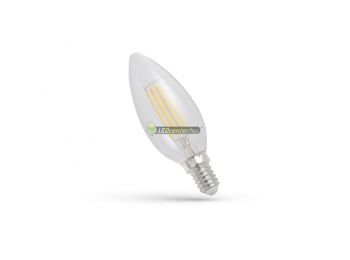 SpectrumLED Premium Clear COG 6W 4000K E14 LED gyertya, természetes fehér 2évG WOJ14388
