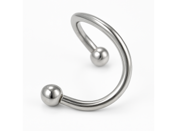 Acél S alakú piercing