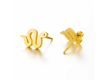 Acél kígyó fülbevaló