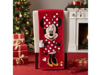 Disney Minnie Red Heart Strandtörölköző 70x140 cm