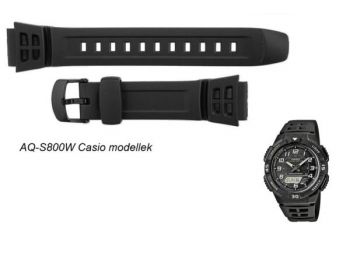 AQ-S800W Casio fekete műanyag szíj