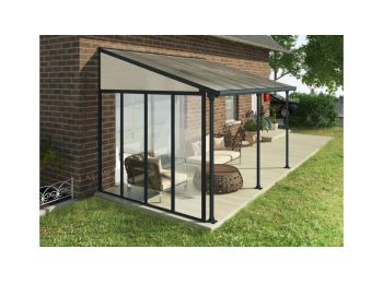 Teraszfedés FERIA bővítő elem 4x1,8cm szürke/ áttetsz�