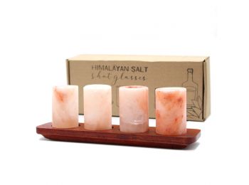 Himalájai Só Stampedlik Fa Tálcával - 4-es szett