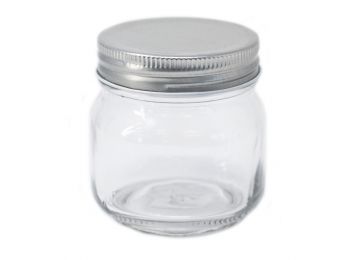 Üveg Pohár Ezüst Fedővel