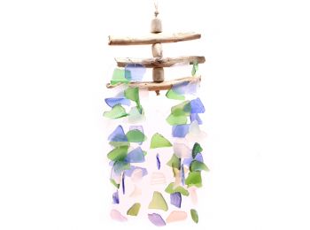 Uszadékfa Szélcsengő Üveggel - Színes