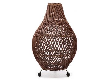 Rattan Asztali Lámpa - Sötétbarna