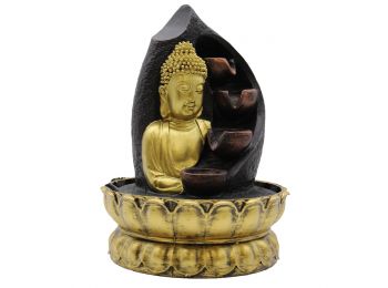 Szoba Szökőkút - 30cm - Arany Buddha és Öntő Edények