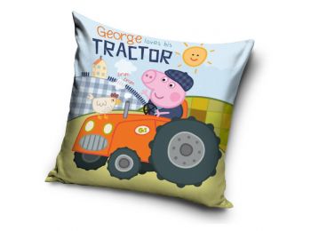 Peppa Malac Tractor Párnahuzat 40x40 cm Velúr