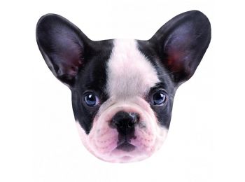 Kutyás French Bulldog Formapárna, Díszpárna 37x31 cm
