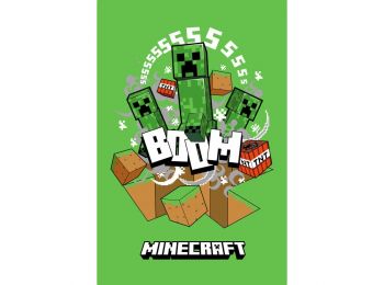 Minecraft Boom Creeper Szuper Puha Polár Takaró 100x150cm