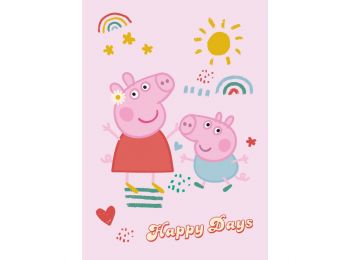 Peppa Malac Happy Days Polár Takaró 100x140cm