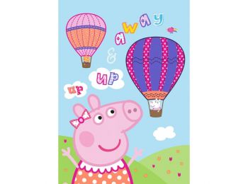 Peppa Malac Hot Air Balloon Polár Takaró 100x140cm