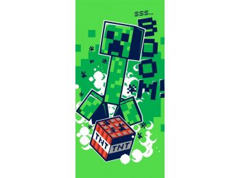 Minecraft Fürdőlepedő, Strand Törölköző Boom 70x140cm