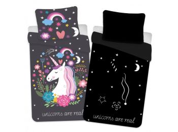 Unikornis Sötétben Világító Ágyneműhuzat 140×200cm, 