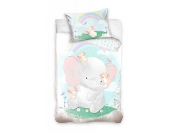 Elefánt Gyerek Ágyneműhuzat 90x120 cm, 40×60 cm