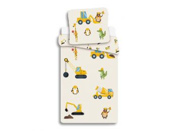 Építkezés Animals Gyerek Ágyneműhuzat 100×140cm, 40×4