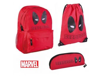 Deadpool Táska, Tornazsák És Tolltartó Szett