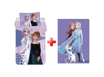 Disney Jégvarázs Purple Gyerek Ágyneműhuzat És Polár T