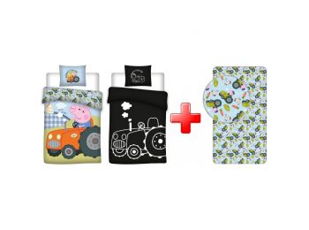 Peppa Malac Sötétben Világító Ágyneműhuzat És Gumis 