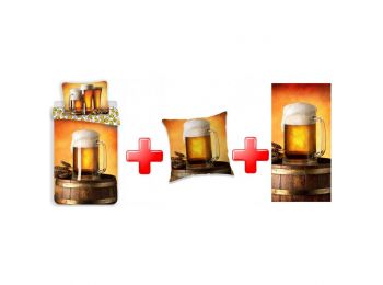 Sör Ágyneműhuzat, Törölköző És Párna Szett