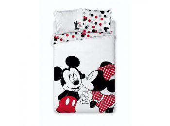 Disney Minnie, Mickey Love Ágyneműhuzat 140×200cm, 63×63