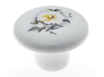 E039-26 szürke virág porcelán fogantyú