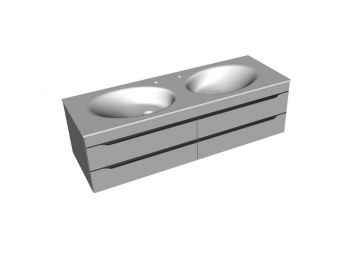 MALAYA OUM 140 dark gray (sötét szürke) alsószekrény du