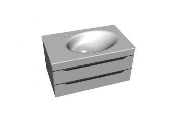 MALAYA OUM 80 natur oak(tölgy) alsószekrény mosdóval