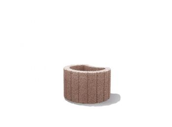 Semmelrock mini növényedény vörösbarna  magasság:20 cm