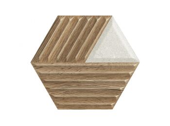 WOODSKIN Mix Hexagon C falburkoló 19,8x17,1x0,9 cm