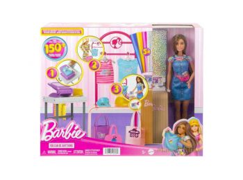 Mattel Barbie - ruhatervező játékszett babával (HKT78)