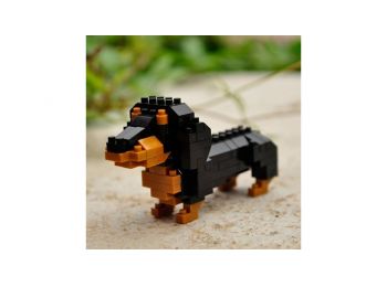 Mini építőkocka állatos játék - tacskó