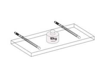 Lebegőpolc öregcseresznye 50x25x2,5 cm