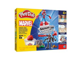 Hasbro Play-Doh Marvel - Pókember készlet, 2 db figura kilövővel és lándzsával