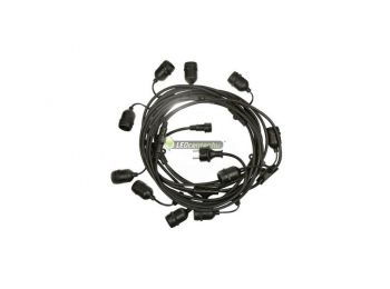 SpectrumLED GIRLANDA 10m 10db E27 melegfehér izzóval IP44 